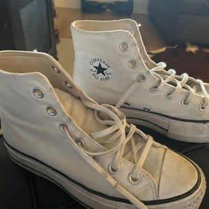 White platform converse